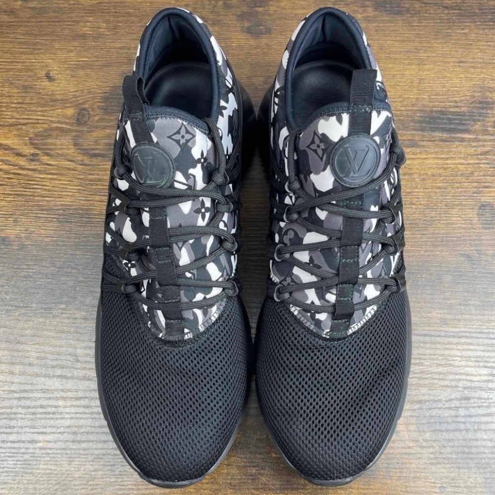 Louis Vuitton LV Fastlane Black Camo Size 9 UK / 10 US 1A3V1Y Designer Gym Shoes - Picture 5 of 9